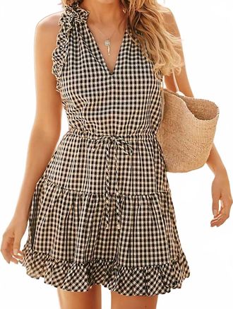 Sundays Blisse Gingham Dress In Black