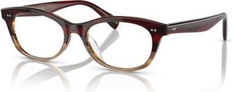 Oliver Peoples 51mm Square optical glasses in Red at Nordstrom