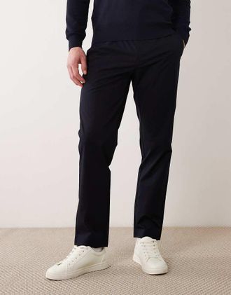Mango Perfomance - Pantaloni in tessuto elasticizzato termoregolante blu navy