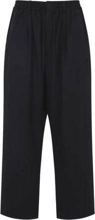 Yohji Yamamoto REF Wool TP Pants - Heren - Wijde Broeken - Zwart - XL - Wol - Broeken