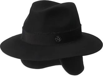Maison Michel Henrietta ribbon-trim hat - unisex - Wool Felt - S - Black