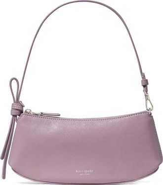 Kate Spade New York loop glazed leather pochette bag in Market Purple at Nordstrom