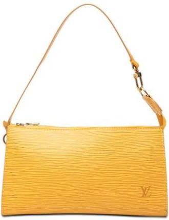 Louis Vuitton Pre-owned Pochette Accessoires - Dames - Vintage Handtas - Geel - ONE Size - Leer - Vintage