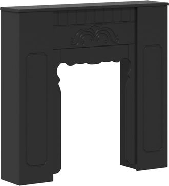 vidaXL Marco De Chimenea Negro 93 X 20 X 89 Cm Madera De Ingenier&iacute;a Vidaxl