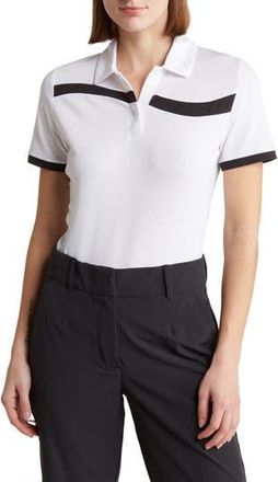 Callaway Colorblock Trim Polo in Brilliant White at Nordstrom Rack, Size X-Small