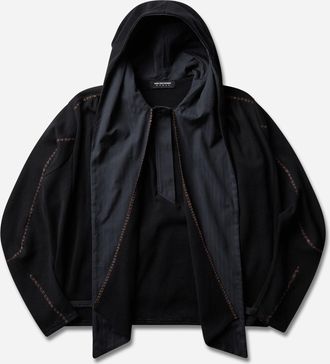 Kiko Kostadinov Women s Petrel Hooded Pullover Ink Black