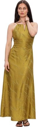 Y.A.S Y.a.s - Wimma Long Strap Dress - Dames - Jurken - Groen - Maat: S Satijn
