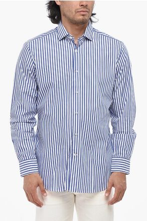 Laboratorio del Carmine Awning-Striped Cotton Shirt MODIGLIANI With French Collar size 41