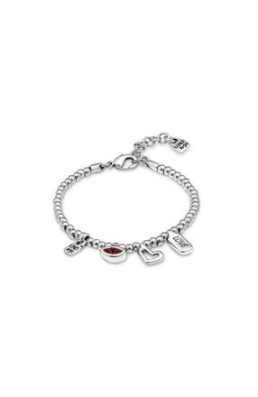 UNOde50 Sterling silver-plated beaded bracelet with charms at Nordstrom, Size Small