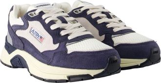 Autry Mens Hyperway Low Sneaker Navy Calfskin