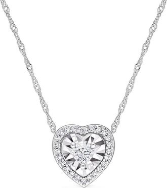 Rina Limor 14K 0.25 Ct. Tw. Diamond Heart Necklace
