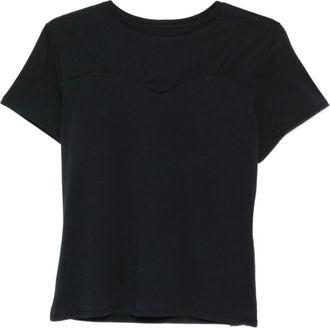 Rails Janis T-shirt met hartvormige halslijn - Dames - T-shirts - Zwart - M - Katoen - Tops