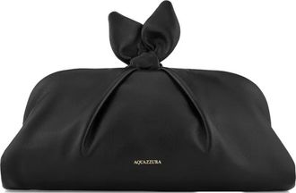 Aquazzura Clutch Bow Tie piccola - Nero