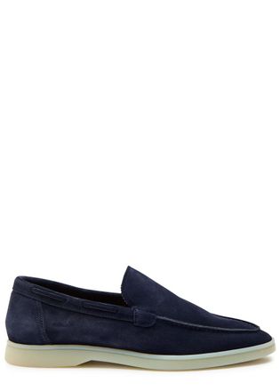 Aur&eacute;lien Yacht Suede Loafers - Navy - 44 (IT44 / UK10)