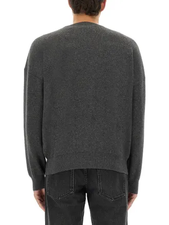 Isabel Marant Logo-Detailed Jersey Sweater - Gray