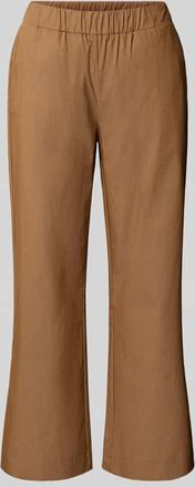 Monari Hose mit elastischem Bund Modell Sarah in Camel, Gr&ouml;&szlig;e 34