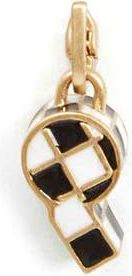 Clare Vivier Mini Whistle Charm in Vintage Gold/Black White at Nordstrom