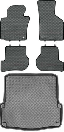OEM Skoda Octavia Ii Kombi De 2005 A 2013. Juego De Alfombrillas De Goma Para Coche Y Maletero