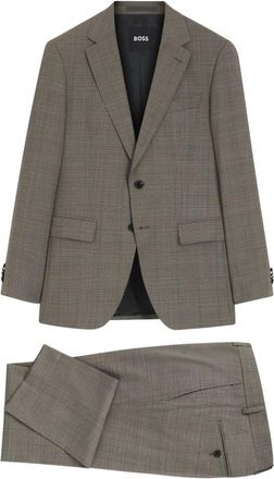 HUGO BOSS Kostuums, Heren, Bruin, XL, Tweed, Single Breasted Suit