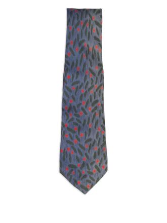Lanvin geometric-print tie - Blue