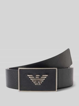Emporio Armani G&uuml;rtel mit Label-Detail in Black, Gr&ouml;&szlig;e 100