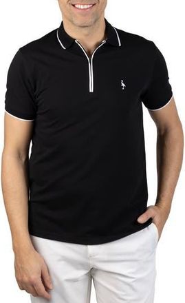 Tailorbyrd Tipped Piqu&eacute; Polo in Black at Nordstrom Rack, Size Xx-Large