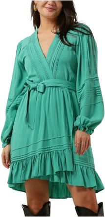 Suncoo Cassieca Jurk - Dames - Korte kleedjes - Groen - XS - Polyester - Kleedjes