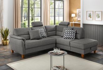HOME AFFAIRE Ecksofa »Palmera L-Form, B: 236 cm« optional Bettfunktion & Bettkasten, Federkern