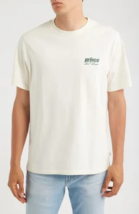 Les Deux x Prince Organic Cotton Graphic T-Shirt in Light Ivory at Nordstrom, Size Xx-Large