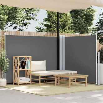 vidaXL Toldo Lateral Retr&aacute;ctil Gris Antracita 140x600 Cm Vidaxl