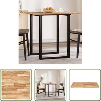 vidaXL Tavolo in acacia - Piano Tavolo Quadrato 80x80x2 cm in Legno Massello di Acacia
