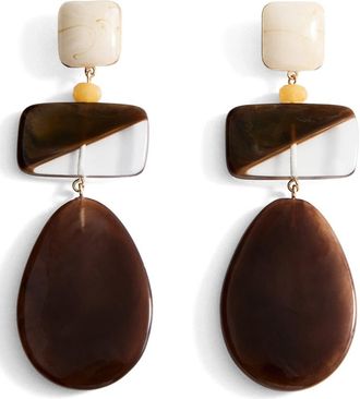 Mango Mixed Pendant Drop Earrings in Brown at Nordstrom