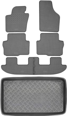 OEM Juego De Alfombrillas De Goma Para Coche Y Alfombrilla Para Maletero Para Seat Alhambra Ii Van A Partir De 2010