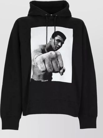 sacai printed hoodie