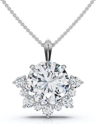 Pompeii3 Certified 3.25Ct Diamond Pendant 14k Gold 18 Womens Necklace Lab Grown FG/VS