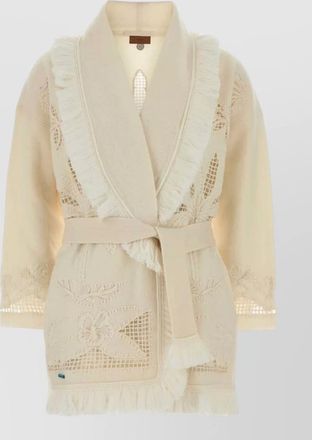 Alanui islands diary knit belt cardigan fringe