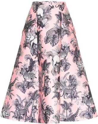 Maison Common Printed Micado Skirt in Powder Rose at Nordstrom, Size 42
