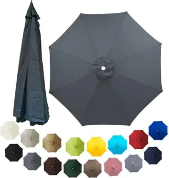 OEM Toile Parasol - Poli&eacute;ster 300 Cm - Para Sombrilla 6 Brazos - Gris - 1 Unidad