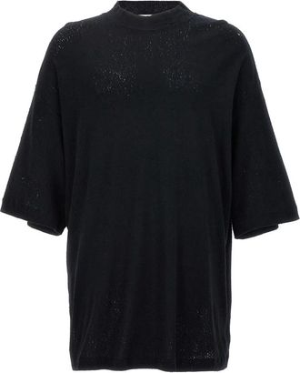 Alyx 1017 Alyx 9SM - Distressed Oversized T-Shirt - Heren - Tops - Zwart - Maat: 2XS Katoen