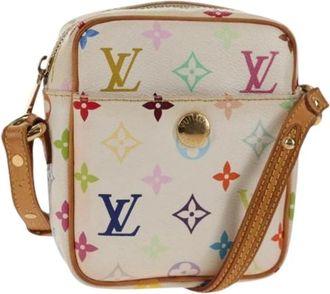 Louis Vuitton Pre-owned Monogram Multicolor Canvas Schoudertas - Dames - Vintage Schoudertas - Wit - ONE Size - Leer - Vintage