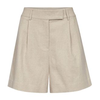 Co'Couture Volacc Crop Pleat Shorts - Shorts - Mujer - Beige - XL