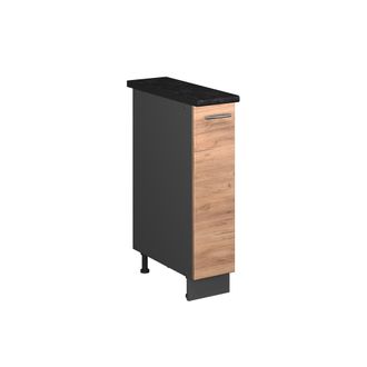 Vicco Mueble De Botica Fame-line, Roble Dorado/antracita, 20 Cm, Et Antracita, Vicco