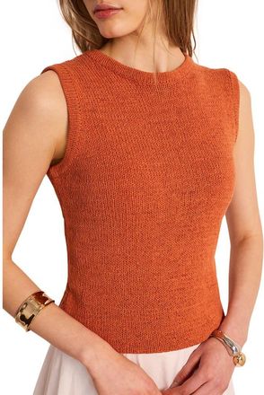 Mint Velvet Cotton Blend Knit Top in Orange at Nordstrom, Size X-Large