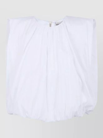 Semicouture shirt dress tie back puff sleeves