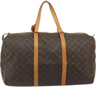 Louis Vuitton Pre-owned Weekend Bag - Dames - Vintage Weekendtas - Bruin - ONE Size - Leer - Vintage