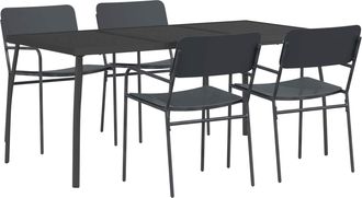 vidaXL Conjunto De Comedor 5 Uds. Antracita Acero Vidaxl