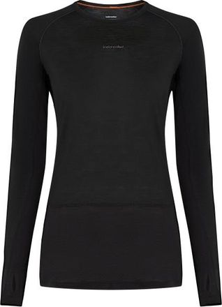 Icebreaker Merino 125 Zoneknit L/S Crewe Merinounterw&auml;sche f&uuml;r Damen | schwarz