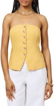 Scotch & Soda Strapless Button Vest in Ochre at Nordstrom Rack, Size X-Small