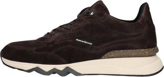 Floris Van Bommel DE Zager Lage Sneakers - Heren - Sneakers - Bruin - 43 1/3 EU - Leer - Schoenen
