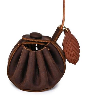 OLD TREND Buki Genuine Leather Mini Charm in Dark Brown at Nordstrom